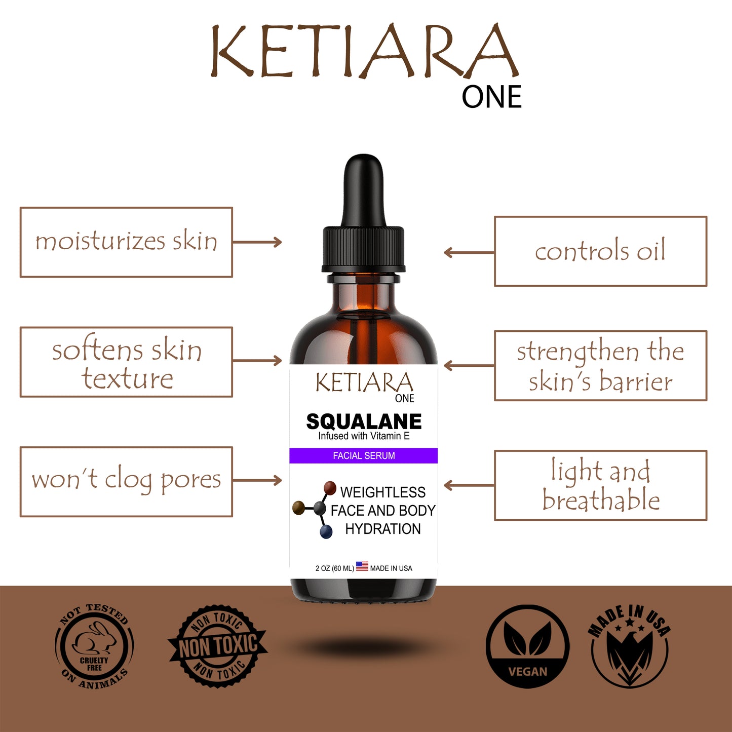 Ketiara Premium Squalane with Vitamin E