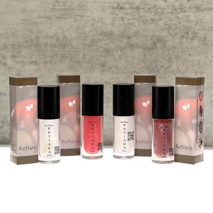 The Basics Hydrating Lip Gloss Pack of 4 - Clear, Pink, Nude, Shimmer