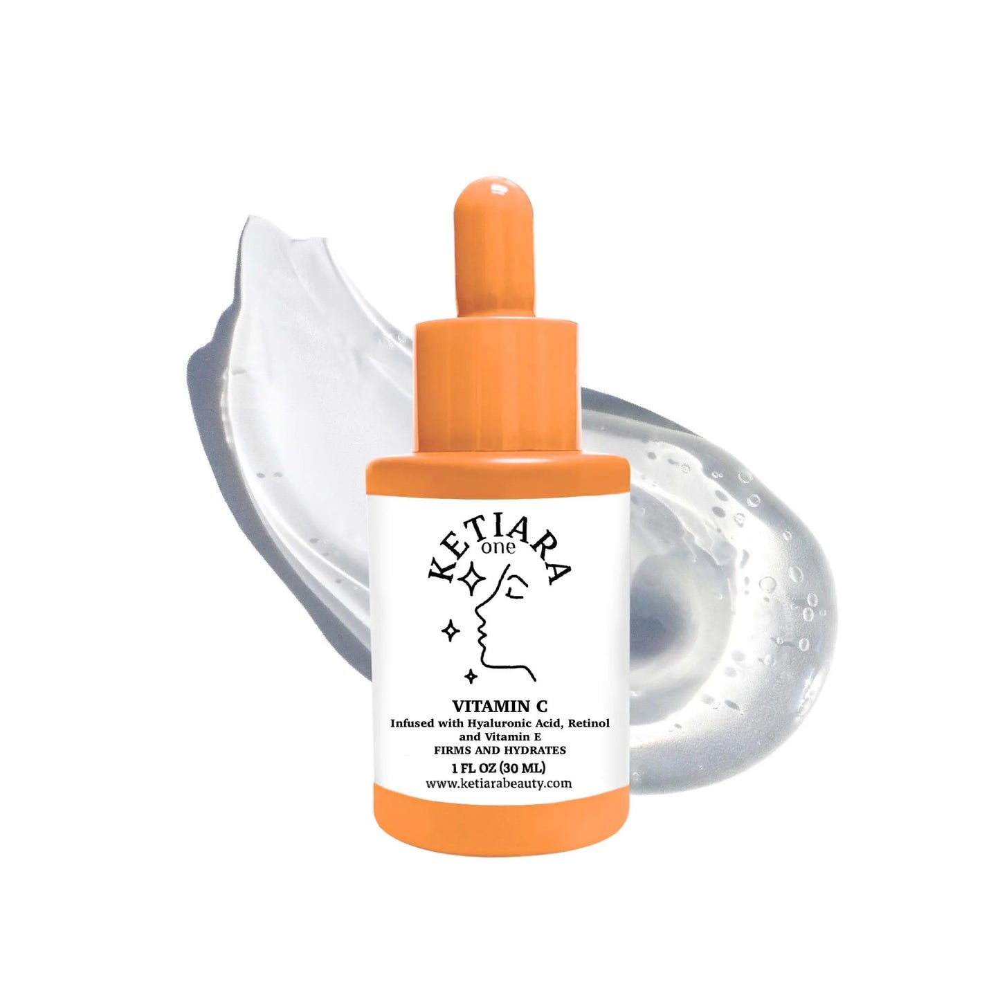 Rejuvenating Vitamin C Lightweight Water-Based Serum for Face | Infused with Hyaluronic Acid, Retinol & Vitamin E | 1oz