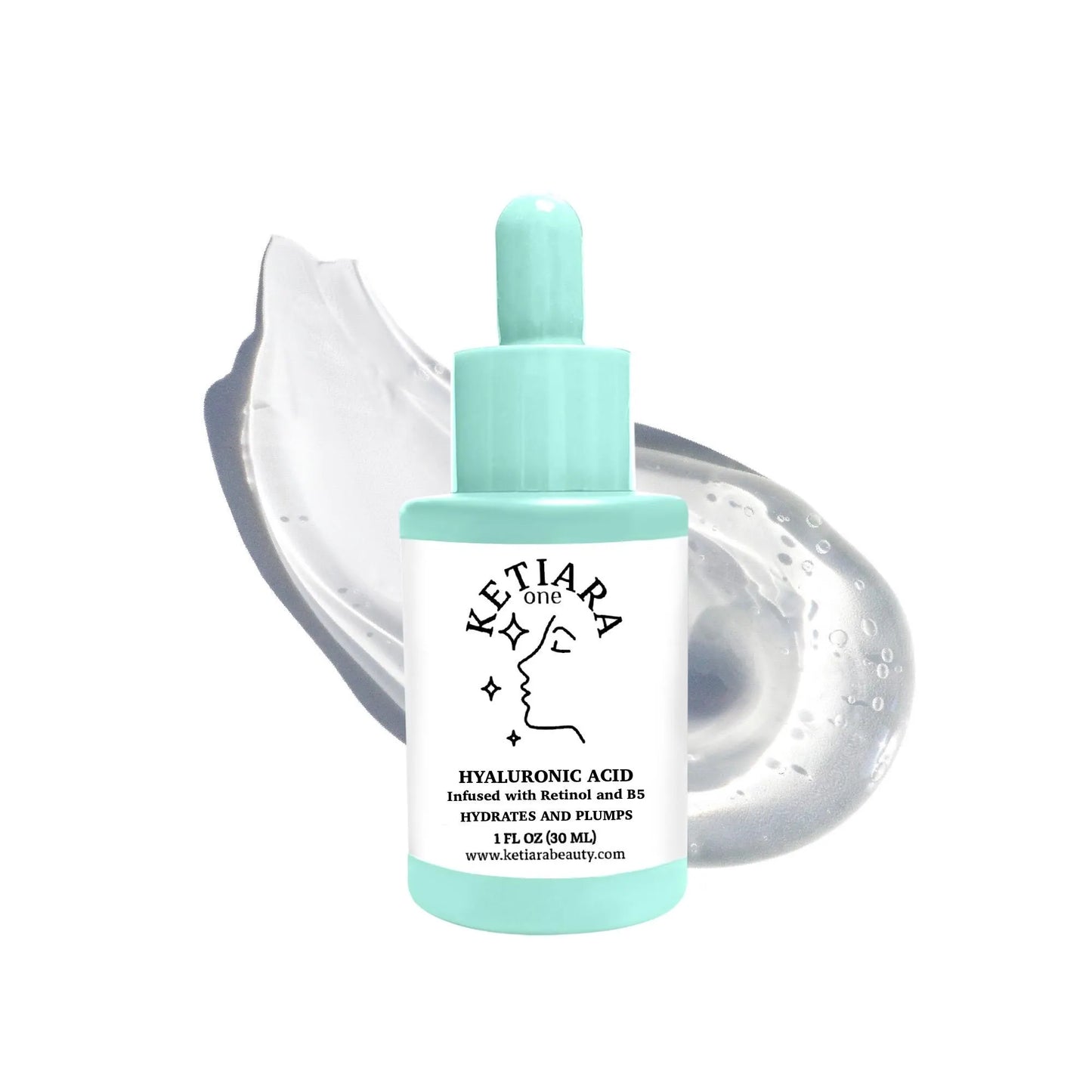 Reviving Hyaluronic Acid Lightweight Water-Based Serum for Face | Infused with Retinol & Vitamin B5 | 1oz