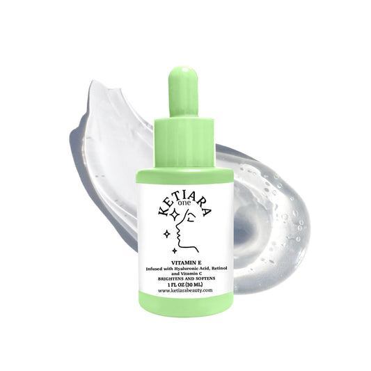 Hydrating Vitamin E Lightweight Water-Based Serum for Face | Infused with Hyaluronic Acid, Retinol & Vitamin C | 1oz