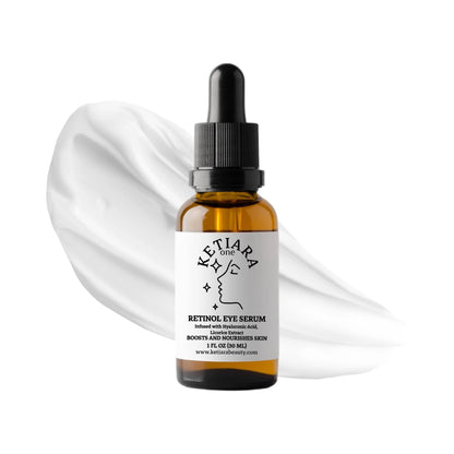 Retinol Eye Serum | Lightweight, Fast Absorbing Water-Based Serum for Face | Infused with Hyaluronic Acid & Licorice Extract | 1oz