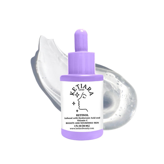 Age Defying Retinol Lightweight Water-Based Serum for Face | Infused with Hyaluronic Acid & Vitamin C | 1oz