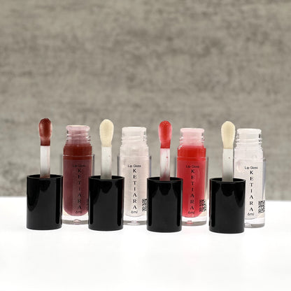 The Basics Hydrating Lip Gloss Pack of 4 - Clear, Pink, Nude, Shimmer