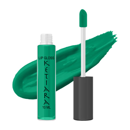 Green Cyan Hydrating And Moisturizing Non-sticky Premium Mild Tinting Lip Gloss Infused With Hyaluronic Acid