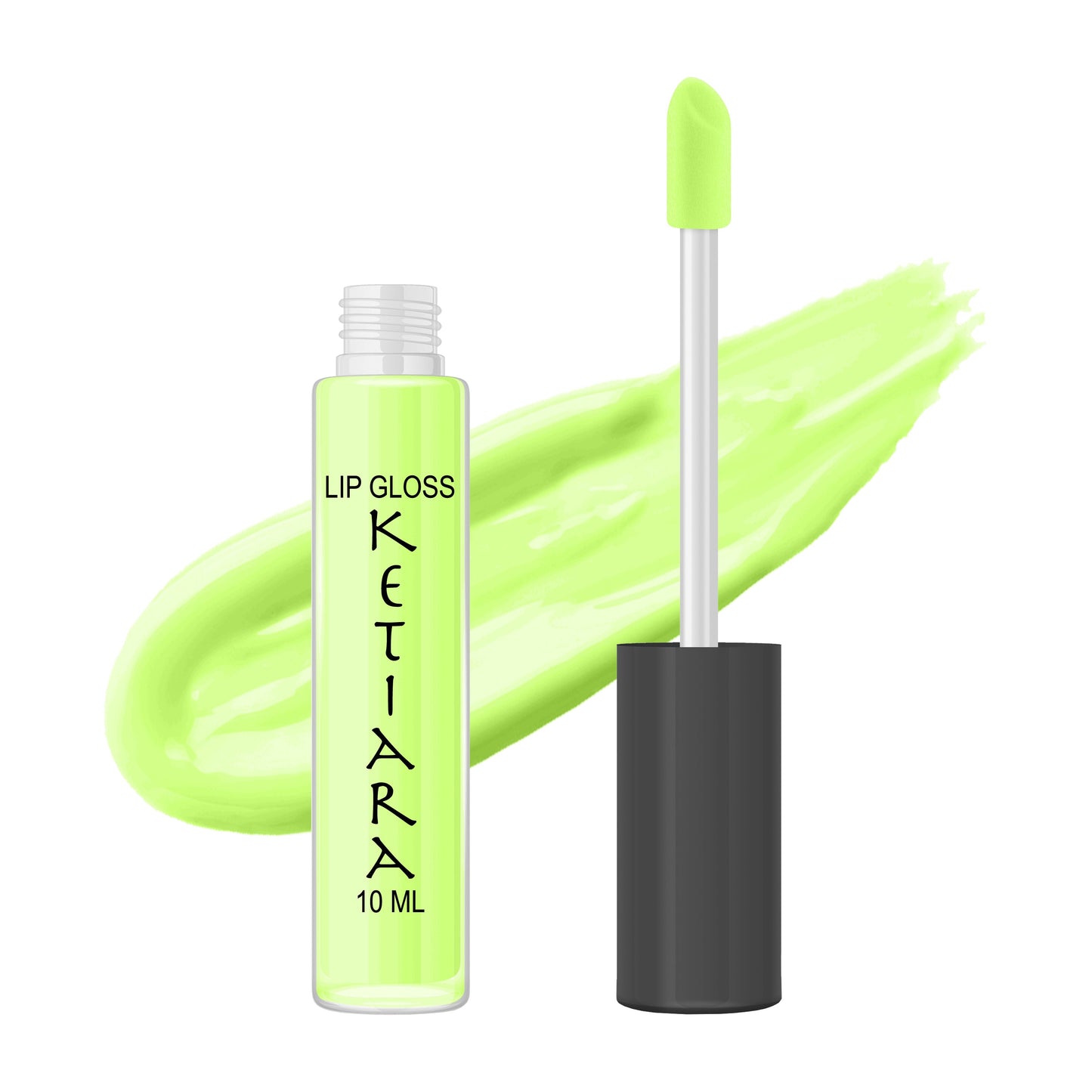 Neon Green Hydrating And Moisturizing Non-sticky Premium Mild Tinting Lip Gloss Infused With Hyaluronic Acid
