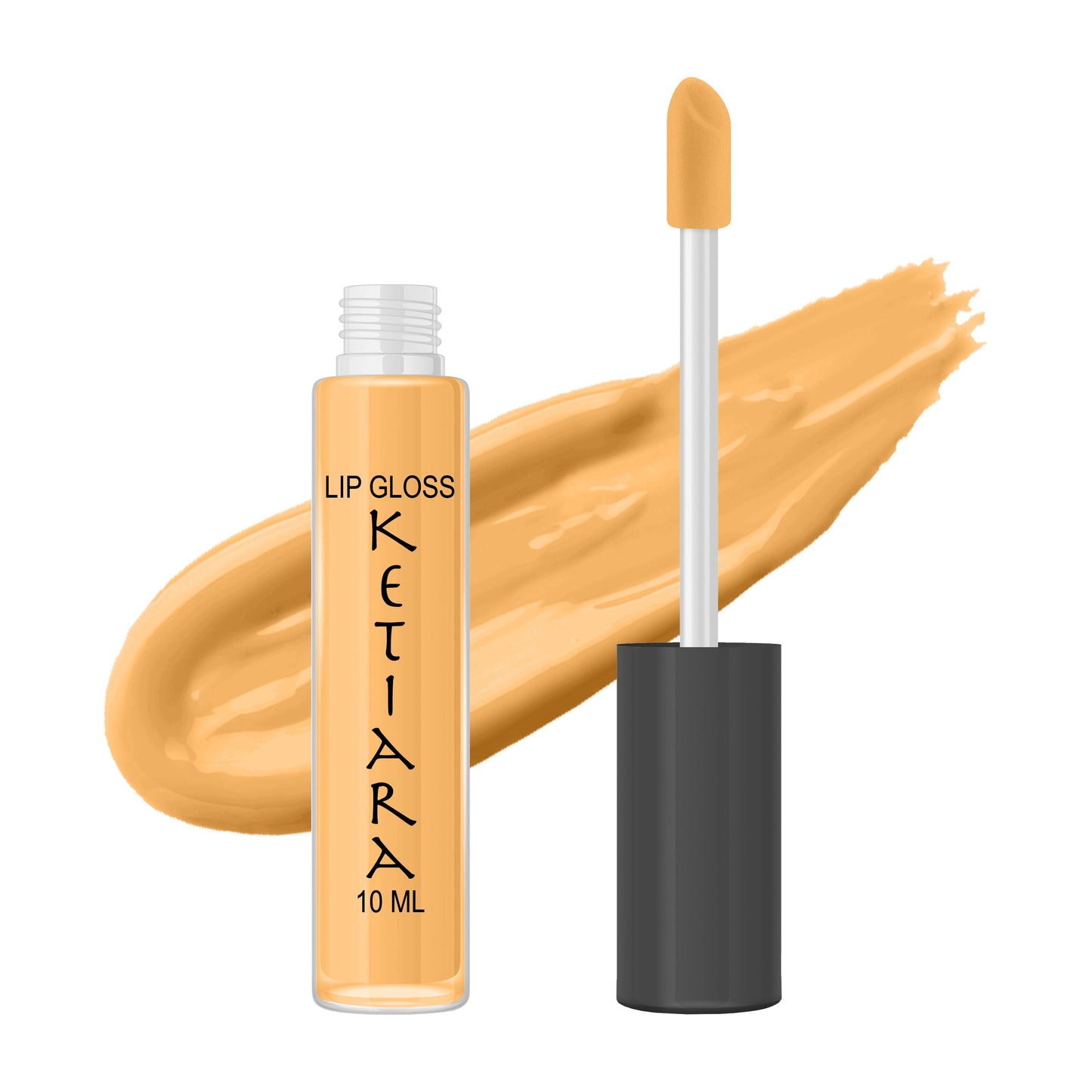 Pastel Orange Hydrating And Moisturizing Non-sticky Premium Mild Tinting Lip Gloss Infused With Hyaluronic Acid