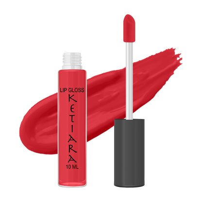 Madder Lake Hydrating And Moisturizing Non-sticky Premium Mild Tinting Lip Gloss Infused With Hyaluronic Acid