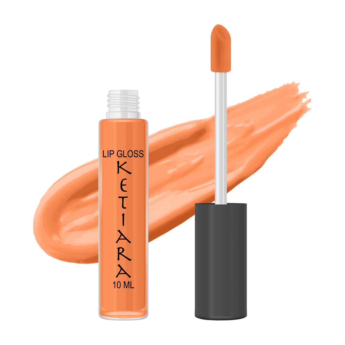 Atomic Tangerine Hydrating And Moisturizing Non-sticky Premium Mild Tinting Lip Gloss Infused With Hyaluronic Acid
