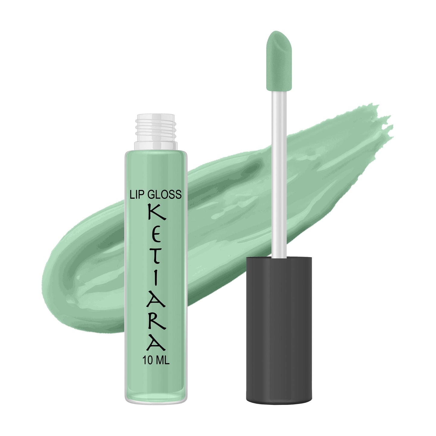 Turquoise Green Hydrating And Moisturizing Non-sticky Premium Mild Tinting Lip Gloss Infused With Hyaluronic Acid