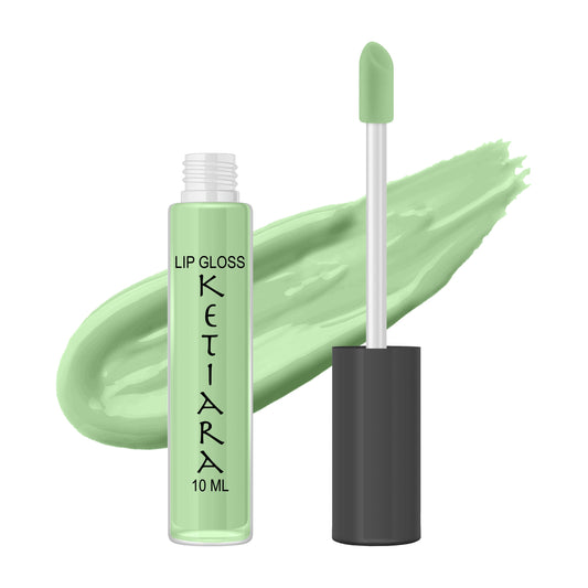 Pastel Green Hydrating And Moisturizing Non-sticky Premium Mild Tinting Lip Gloss Infused With Hyaluronic Acid