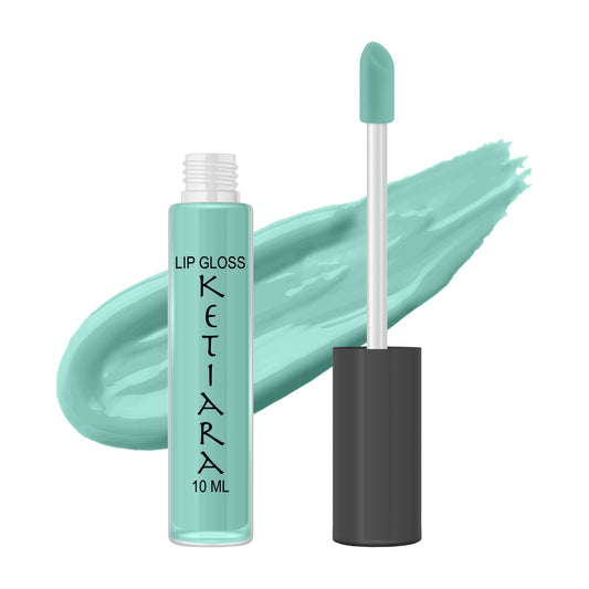 Middle Blue Green Hydrating And Moisturizing Non-sticky Premium Mild Tinting Lip Gloss Infused With Hyaluronic Acid