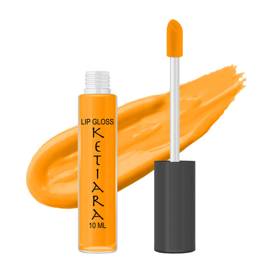 Dark Orange Hydrating And Moisturizing Non-sticky Premium Mild Tinting Lip Gloss Infused With Hyaluronic Acid