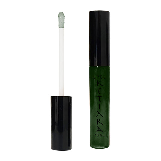 Dark Green Hydrating And Conditioning Non-sticky Premium Sheer Lip Oil Infused With Hyaluronic Acid