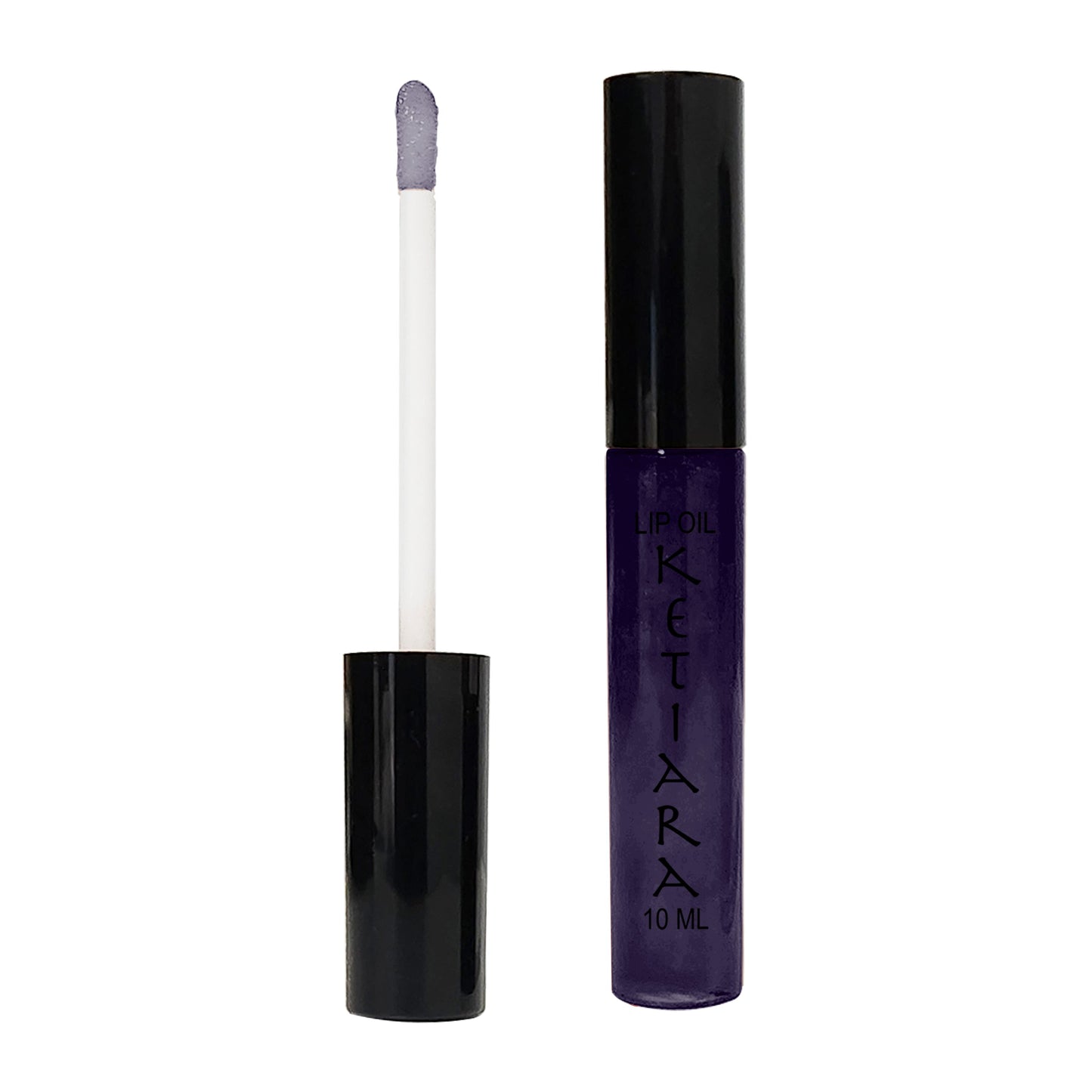Dark Purple Hydrating And Conditioning Non-sticky Premium Sheer Lip Oil Infused With Hyaluronic Acid