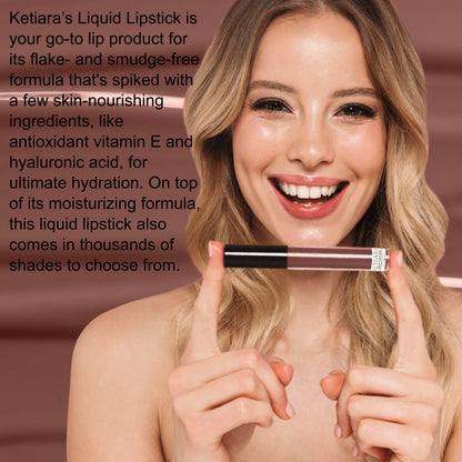 Ketiara Cold Brew Smudge Proof Liquid Lipstick Infused With Vitamin E, 6 ml