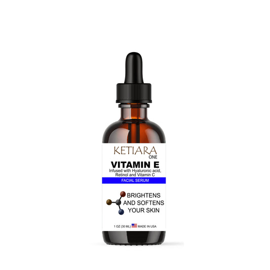 Ketiara Premium Vitamin E Face Serum with Hyaluronic Acid, Retinol and Vitamin C
